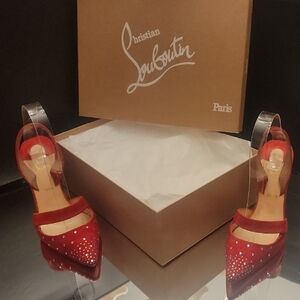 Christian Louboutin Red Crystal Heels